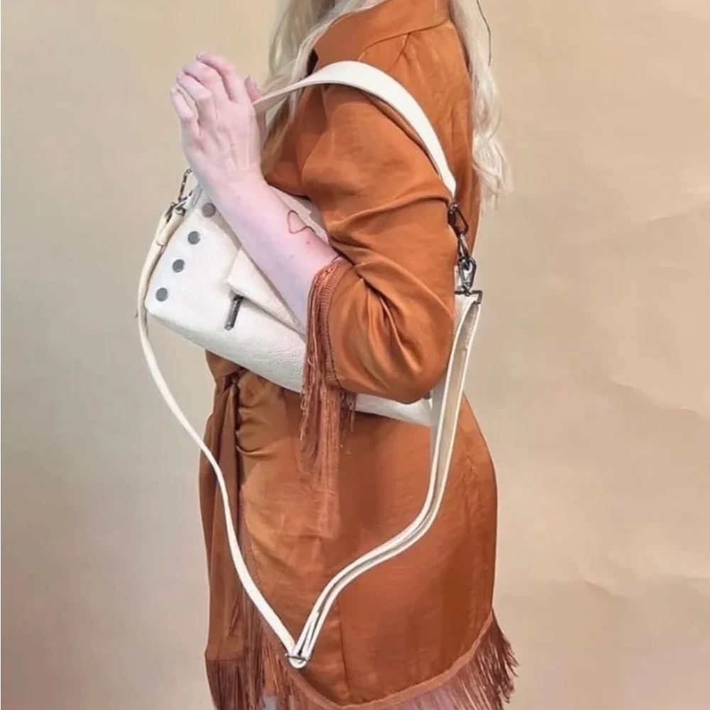 🆕✨ HAMMITT VIP Baguette Alabaster Glaze Patent Leather Shoulder Crossbody Bag - Picture 11 of 11